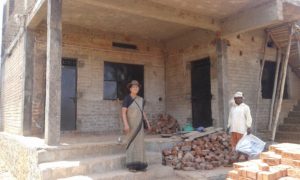 Mary Mathew in School building